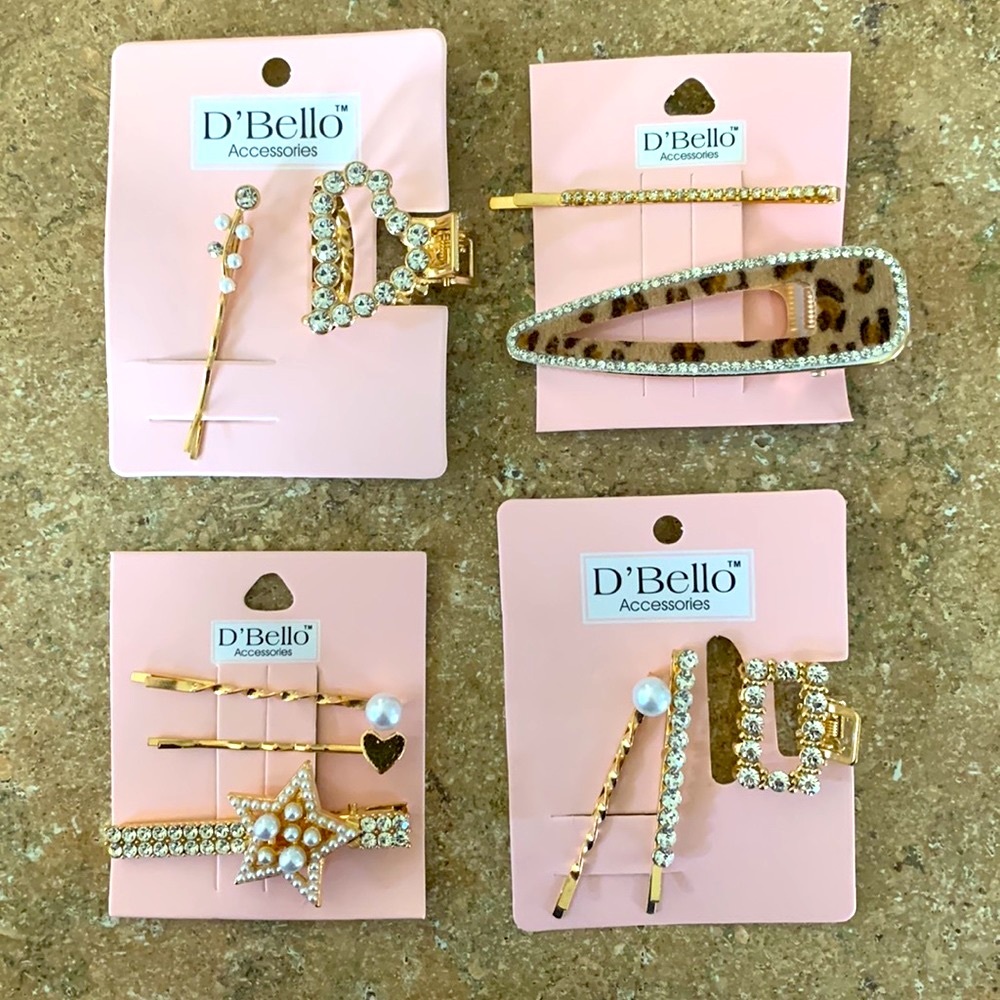 4 D’Bello Accessories hair clips